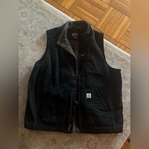 Carhartt loose fit Sherpa lined vest color, black size XL tall